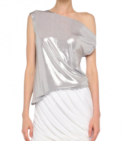 Silver Drop Shoulder Top