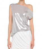 Silver Drop Shoulder Top