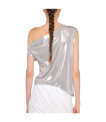 Silver Drop Shoulder Top