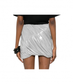 Silver Twist Mini Skirt
