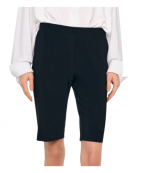 Black Flat Front Bermuda Shorts