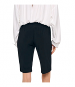 Black Flat Front Bermuda Shorts
