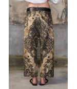 Khaki Bandana Linen X-Boyfriend 5-Pocket Pants