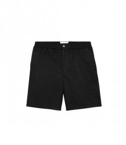 Black Nylon Short Elasticated Shorts