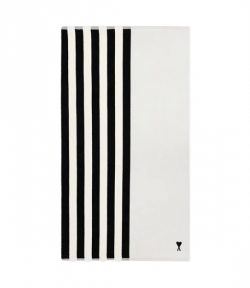 Black/White Stripes Reversible Towel