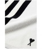 Black/White Stripes Reversible Towel