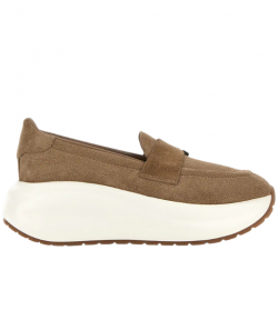 Brown Suede Leather H696 Mocassino