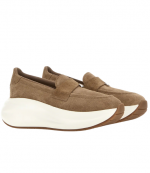 Brown Suede Leather H696 Mocassino