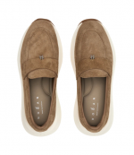 Brown Suede Leather H696 Mocassino