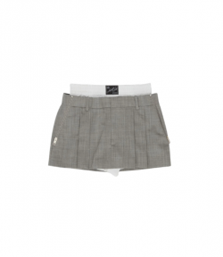 Light Grey Pre-Styled Skort W/ Zipper Details