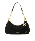 Black Nolita Leather Medium Chain Pouchette Bag