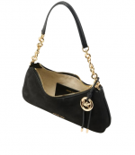 Black Nolita Leather Medium Chain Pouchette Bag