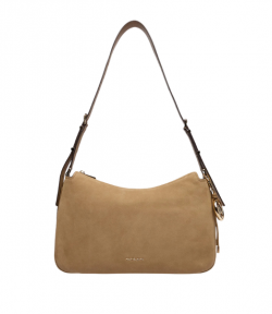 Khaki Nolita Leather Medium Tz Conv Shoulder Bag