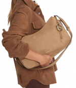 Khaki Nolita Leather Medium Tz Conv Shoulder Bag