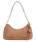 Brown Nolita Suede Leather Medium Chain Pouchette Bag