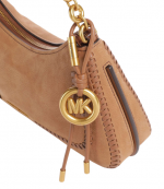 Brown Nolita Suede Leather Medium Chain Pouchette Bag