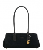 Black Laila Suede Leather Small Ew Shoulder Bag
