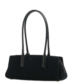 Black Laila Suede Leather Small Ew Shoulder Bag