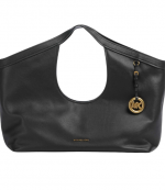 Black Haddie Leather Large Tote Bag
