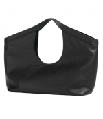 Black Haddie Leather Large Tote Bag