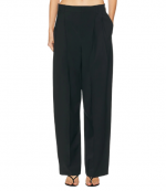 Mid Rise Black Tailored Pants W/Side Zippers