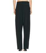Mid Rise Black Tailored Pants W/Side Zippers