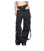 Black Light Wash Cargo Panty Trousers