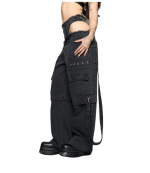 Black Light Wash Cargo Panty Trousers