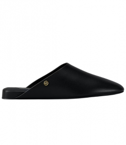 Black Leather Cady Mule