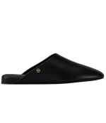 Black Leather Cady Mule