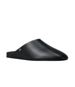 Black Leather Cady Mule