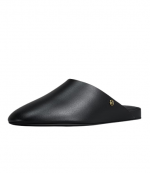 Black Leather Cady Mule