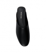 Black Leather Cady Mule