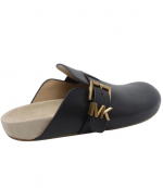 Black Leather Greer Mule