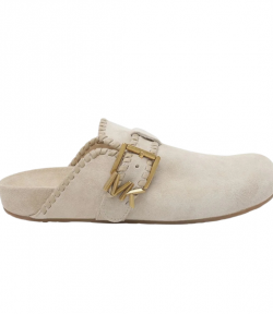 Khaki Suede Leather Greer Mule