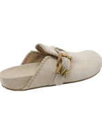 Khaki Suede Leather Greer Mule