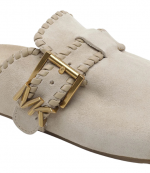 Khaki Suede Leather Greer Mule