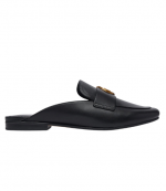 Black Leather Mckenzie Mule