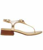 Pale Gold Metallic Leather Mckenzie Flex Thong
