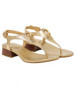 Pale Gold Metallic Leather Mckenzie Flex Thong