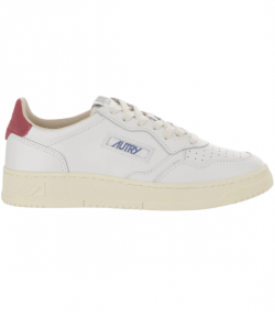 White/Red Leather Medalist Low Man