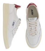 White/Red Leather Medalist Low Man