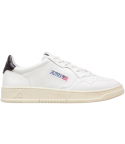 White/Black Leather Medalist Low Man