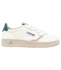 White/Dark Green Leather Medalist Low Man