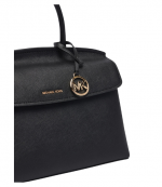 Black Leather Landry Md Th Satchel Bag