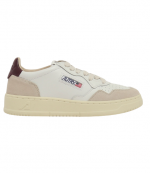 White/Fig Leather Medalist Low Woman