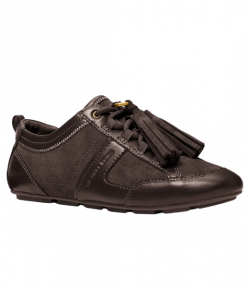 Chocolate Suede Leather Keely Trainer
