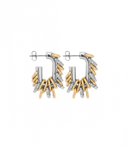Gold/Silver Boucle D'Oreill Earrings