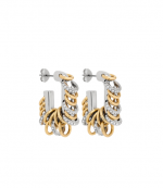 Gold/Silver Boucle D'Oreill Earrings