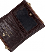 Brown Croc Prin Leather Mini Purse Shoreditch